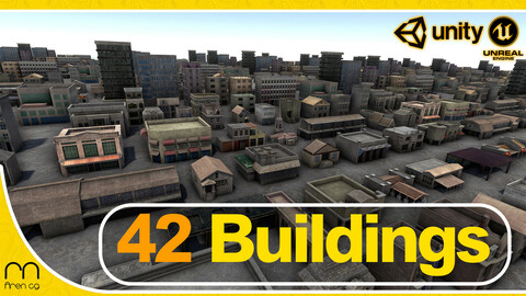 42 Buildings Game assets - UE and Unity