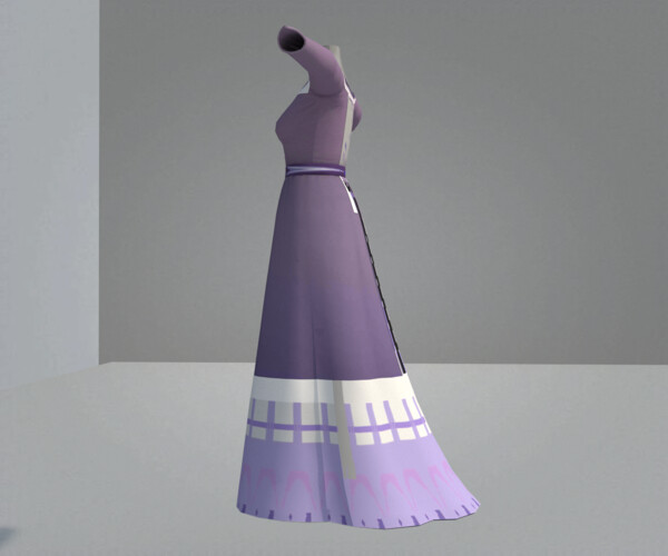 Artstation - Gradient Purple Skirt Cartoon 