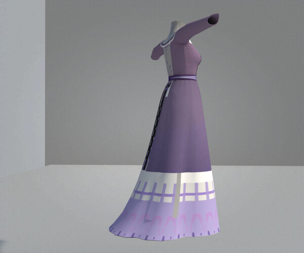 ArtStation - Gradient purple skirt cartoon | Resources