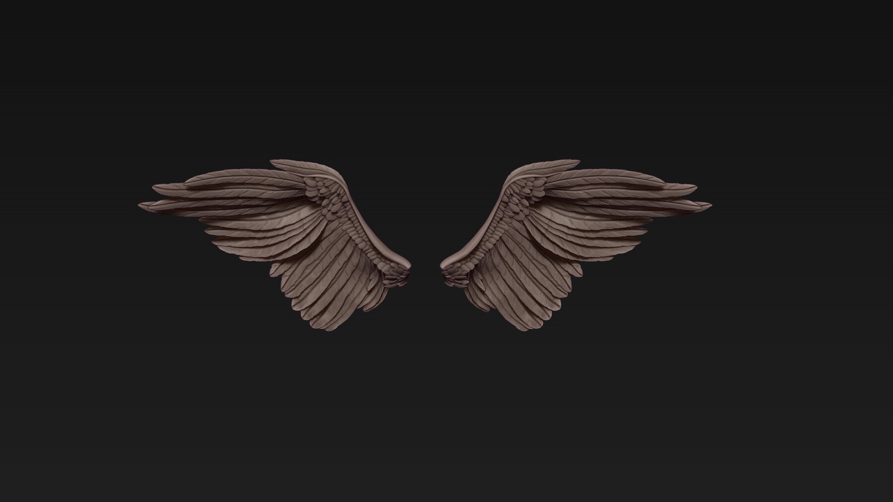 ArtStation Wings 3D model High poly and low poly . Game Assets