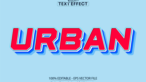 Urban text effect, editable comic and cartoon text style