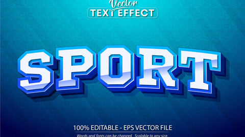 Sport text effect, editable Sport and team text style