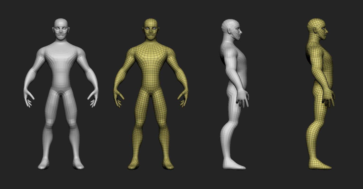 Artstation Stylized Male Base Mesh Resources