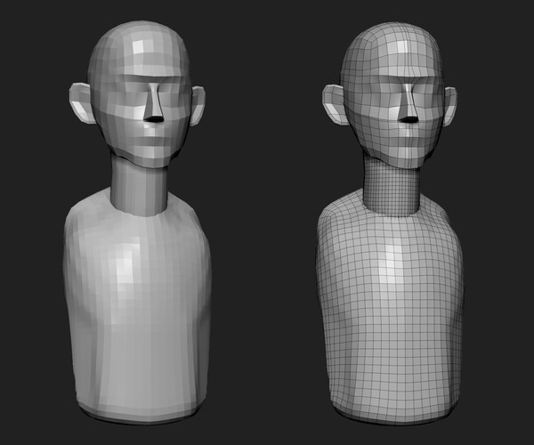 ArtStation BaseMesh for Human Head Sculpting Resources