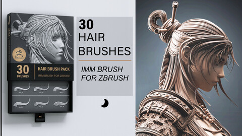 30 Imm Hair Brush for Zbrush