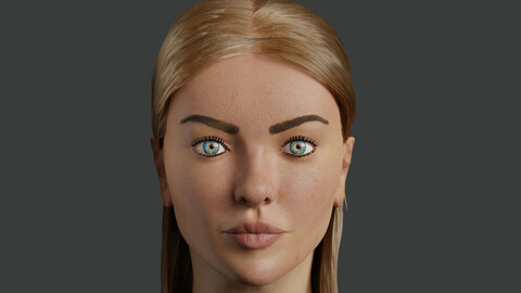 Semi Realistic Girl Portrait