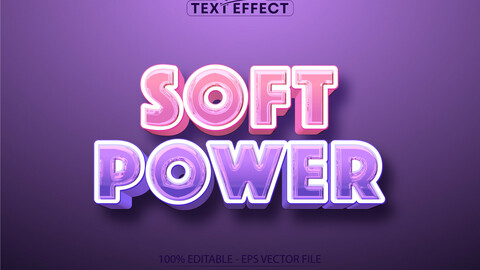 Soft text effect, editable comic and cartoon text style