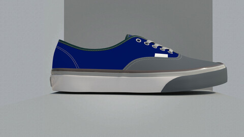 Blue canvas shoes fang binxing model to download