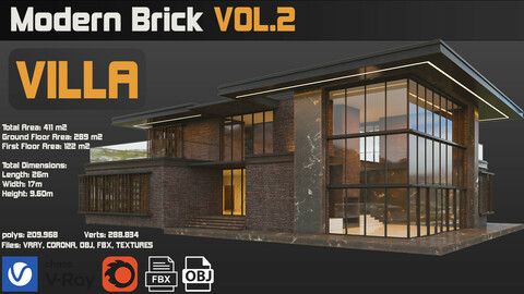 Modern Brick Villa VOL02