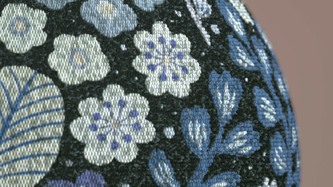 Floral Pattern Fabric SBSAR #2 Substance Painter/Designer