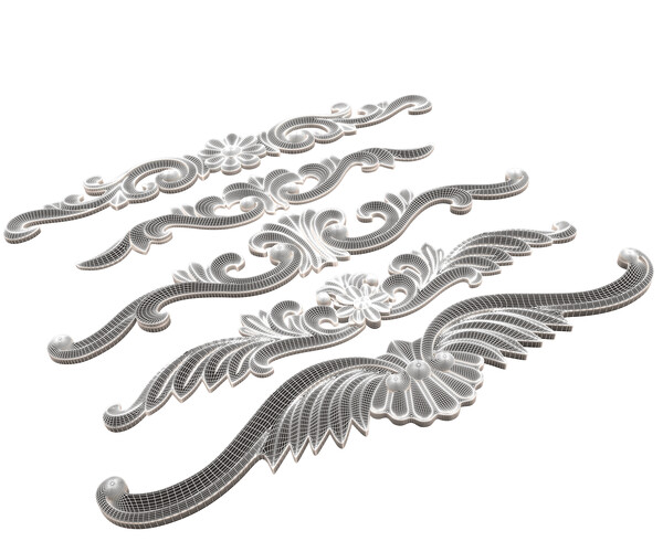 ArtStation Carved Plaster Molding Decoration 025 Resources