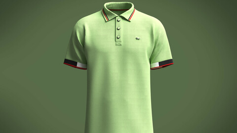 Men's Polo Shirt-Green