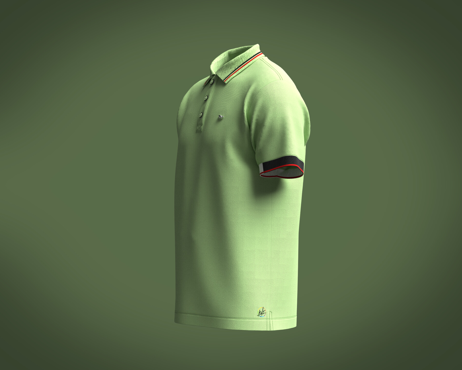 ArtStation - Men's Polo Shirt-Green | Resources
