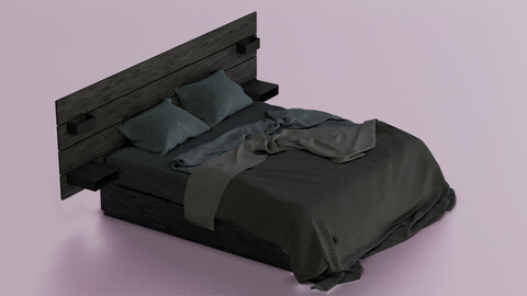 MESSY BED GAME READY 3D MODEL