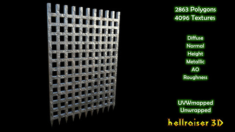 Fort Gate - PBR - Textured