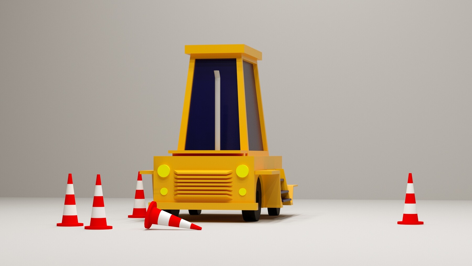ArtStation - Cartoon Low-Poly JCB Car for game-ready Low-poly 3D model |  Game Assets