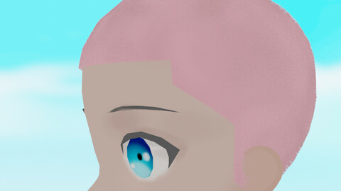 anime hair +toonshading