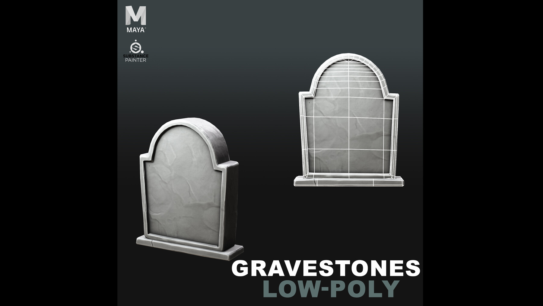 ArtStation Stylized Gravestones / Tombstones Game Assets