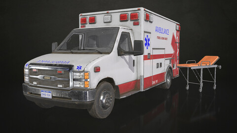 Ambulance Type 3 - Low Poly