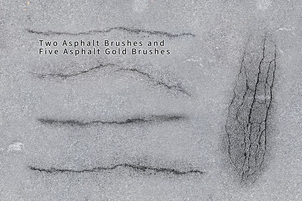 ArtStation 7 Asphalt Brushes for ClipStudioPaint/7 PNG images Brushes
