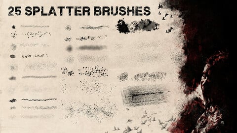 25 splatter brushes