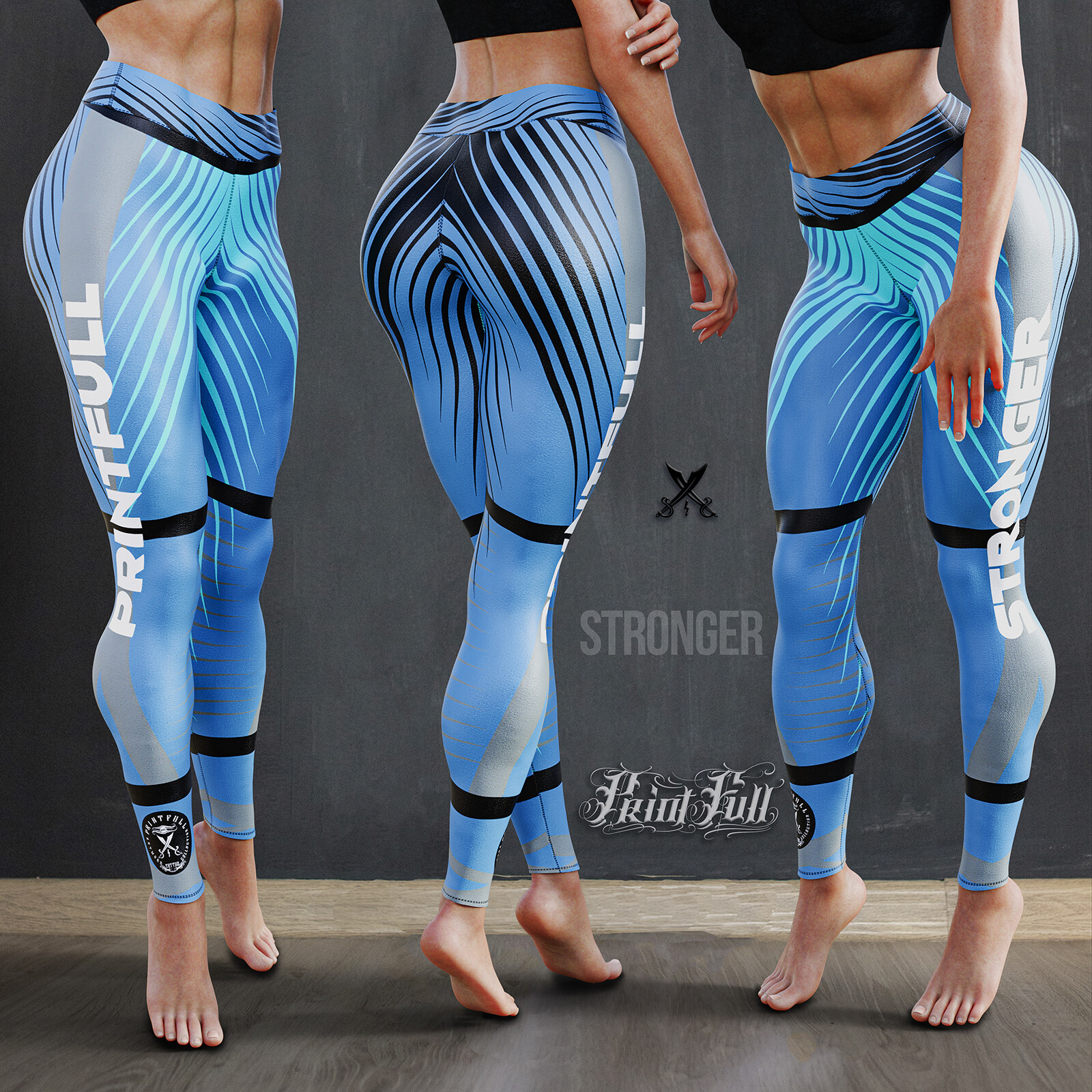 Sublimated Legging Printfull for Genesis 8.1 Female