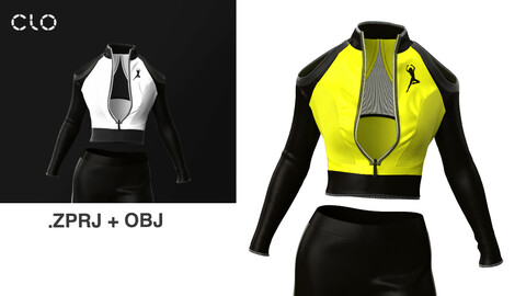 CLO 3D women sports outfit