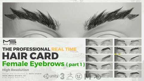 Female Eyebrows Part 1 - Professional Realtime Hair card