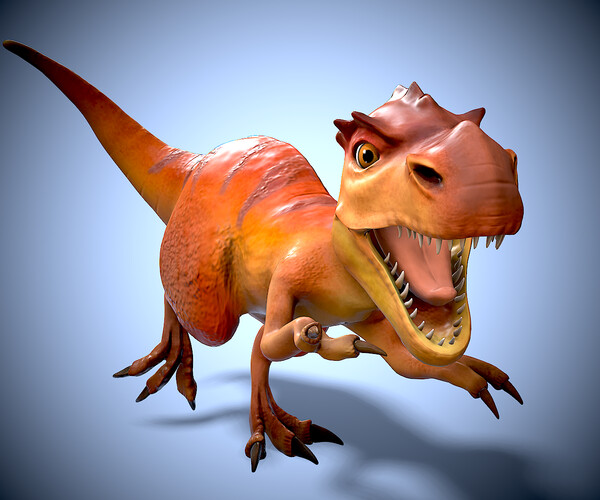 ArtStation cartoon dino mom Game Assets