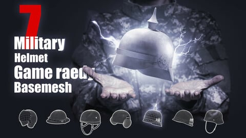 7 Military Helmet Base Mesh