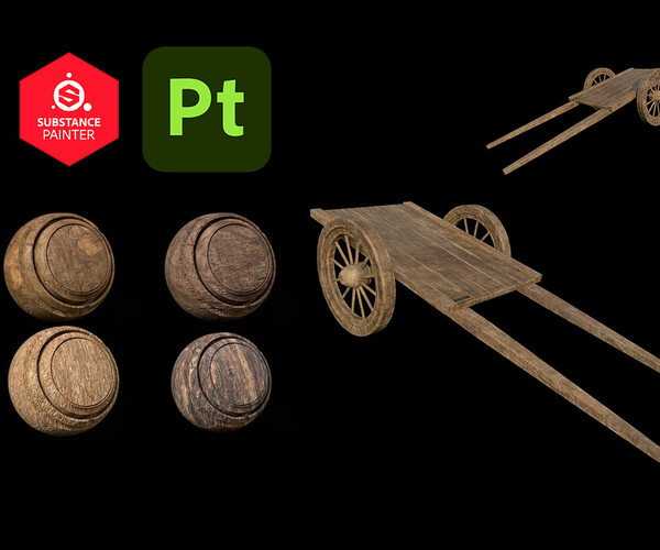 ArtStation Smart wooden material Game Assets
