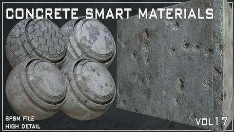 High detail Concrete Smart materials - Vol17 (spsm file)