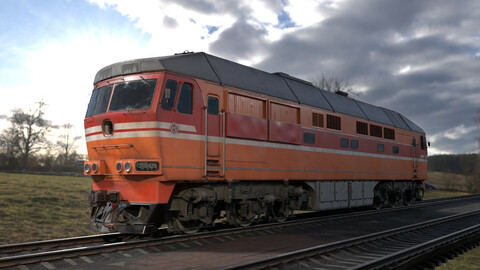 Diesel Locomotive TEP70 Model/Texture