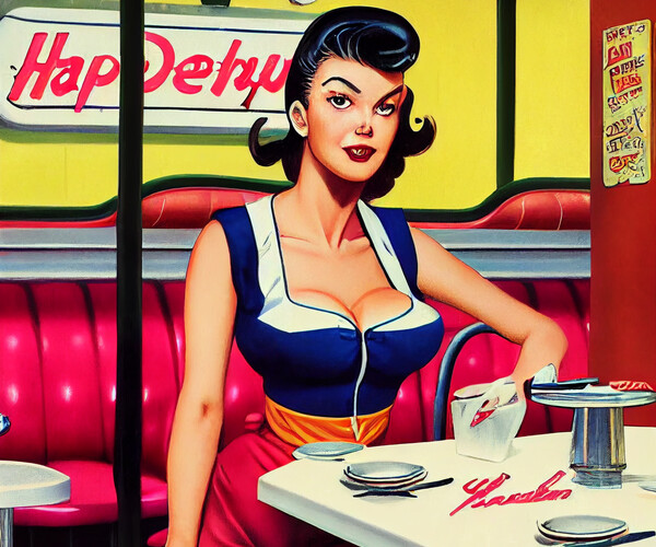 ArtStation - American retro diner 1 | Artworks