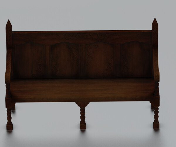 ArtStation PARK BENCH GAME READY LOW POLY Game Assets