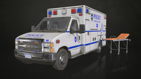 Ambulance Type 4 - Low Poly