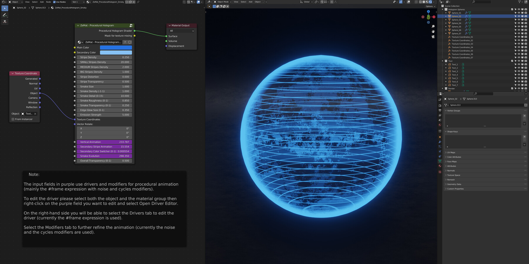 ArtStation Procedural Hologram for Blender Resources