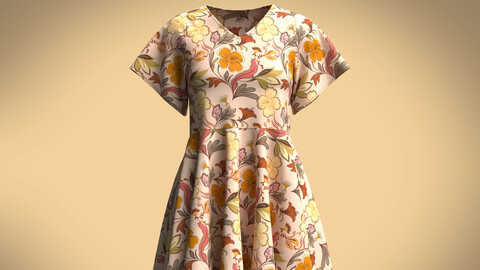 Ladies Tops-Hawaiian hibiscus Printed