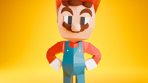 ArtStation - Super Mario Low Poly Rigged 3D Model | Game Assets