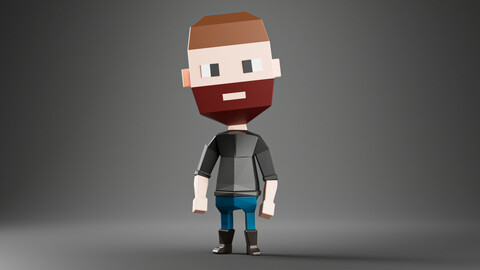 Abel Low Poly Character Rigged 3d Model