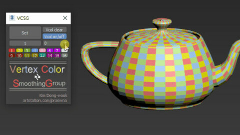 3ds Max script VertexColor by SmoothingGroup ( VCSG )