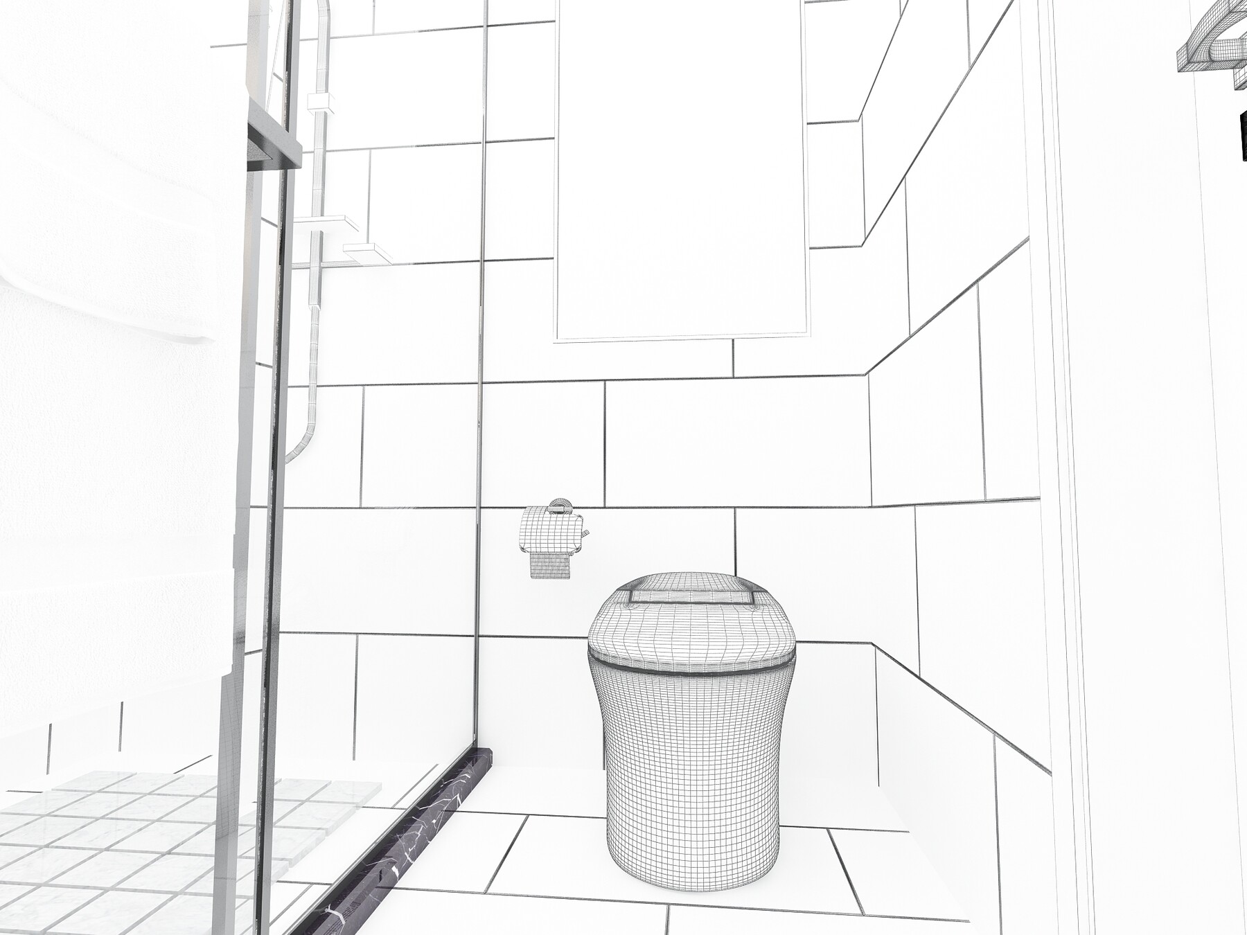 Artstation modern bathroom 046 resources