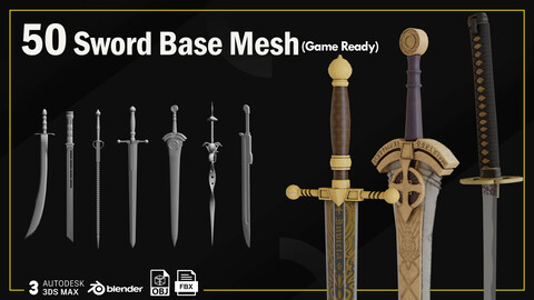 50 Sword Base Mesh  (game ready)