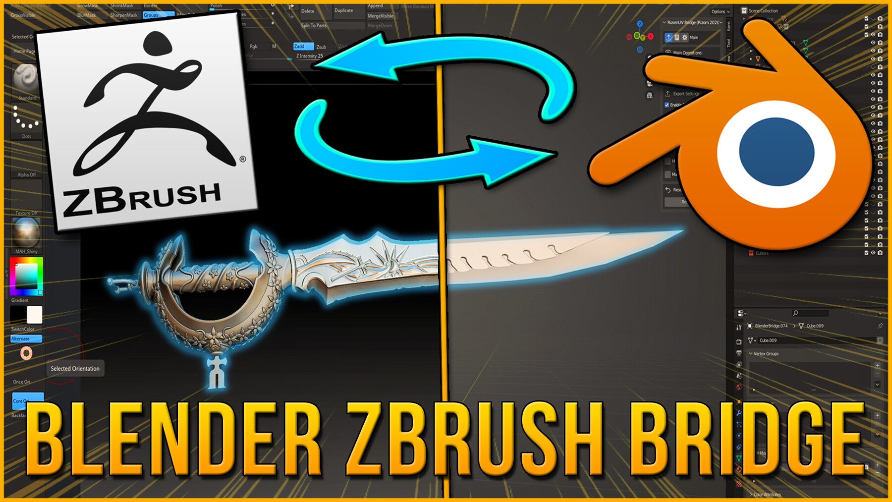 Blender to Zbrush Bridge 3D Model[ArtStation]