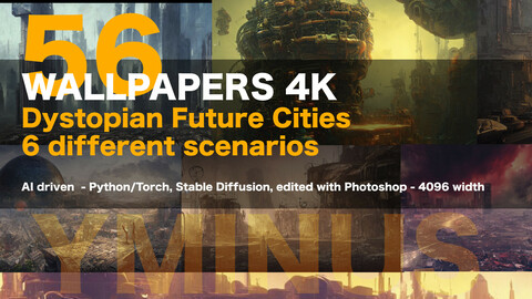 56 WALLPAPERS 4K - Digital Illustrations - Dystopian Future Cities