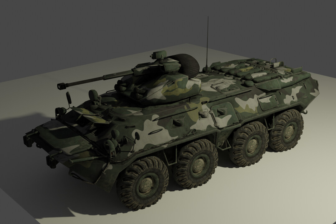 ArtStation - BTR TANK OBJ + Textures | Game Assets