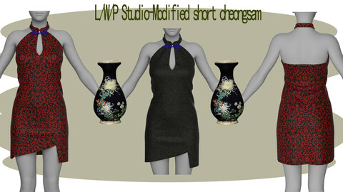 L/W/P Studio-Modified short cheongsam
