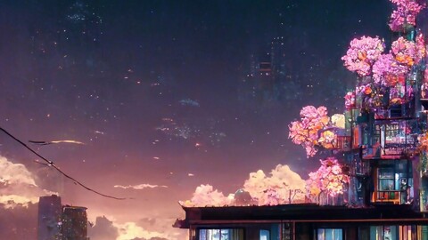 Anime architectural section Shinkai Makoto style