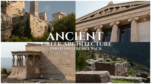 Ancient Greek Architecture -Photo Reference Pack For Artists 404 JPEGs