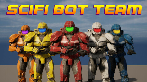 Scifi Bot Team - Space Marine Character Set